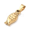 304 Stainless Steel Pendants STAS-B141-03G-G-2