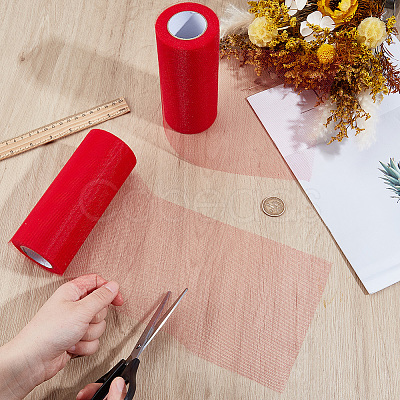 Deco Mesh Polyester Ribbons DIY-GF0013-21B-1