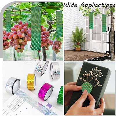 50M Laser Shining Bopp Plastic Scrapbook Decorative Adhesive Tapes AJEW-WH20002-57B-04-1