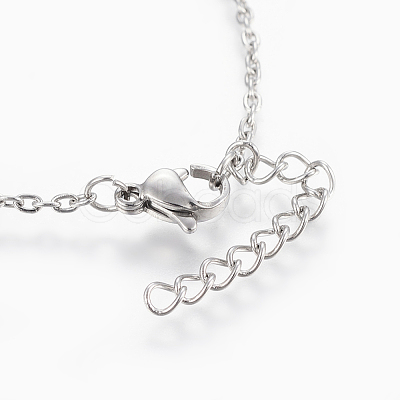 304 Stainless Steel Anklets AJEW-H013-02-1