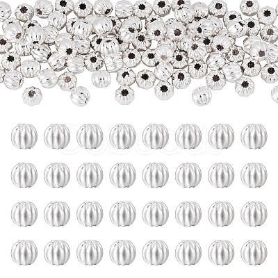 100Pcs Brass Pumpkin Beads KK-TA0008-55-1