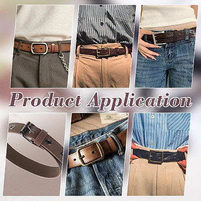 4Bags 2 Colors Cowhide Belt Loop Keepers FIND-PH0061-98B-1