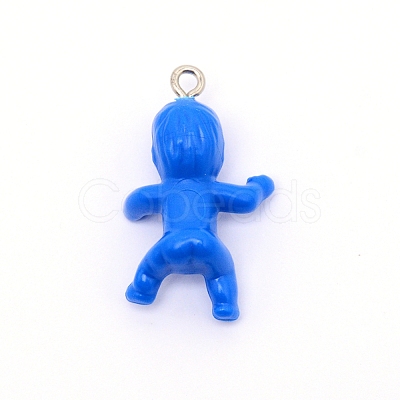 Opaque Plastic Pendants KY-WH0024-12E-1
