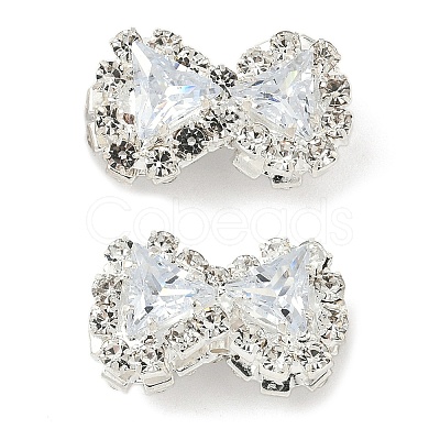 Brass Micro Pave Cubic Zirconia Beads KK-S336-05S-02A-1