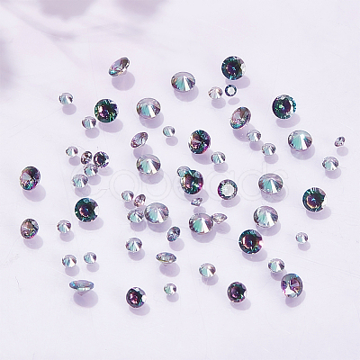 5 Style Cubic Zirconia Pointed Back Cabochons ZIRC-PH0001-41-1