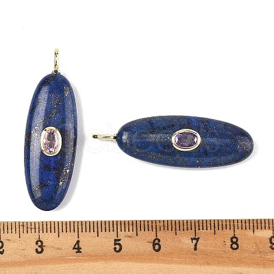 Dyed Natural Lapis Lazuli Pendants G-D357-02F-1