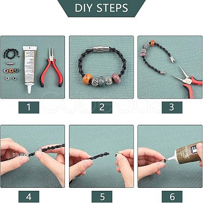 Natural Indian Agate European Beads G-NB0001-33B-1
