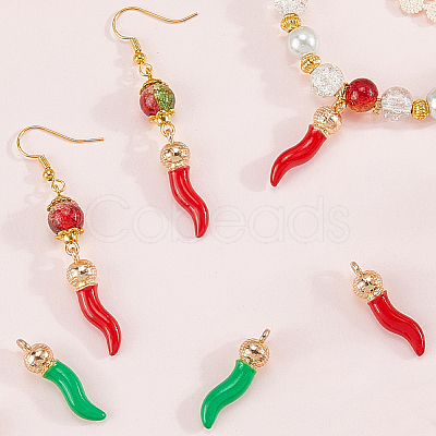 20Pcs 2 Colors Opaque Resin Pendants RESI-SC0006-21-1