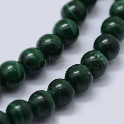 Natural Malachite Beads Strands G-F571-27AB2-5mm-1