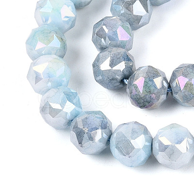 Anti-Tarnish Electroplate Glass Beads Strands GLAA-N010-8mm-12-1