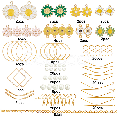 DIY Flower Earring Kits DIY-SC0014-44-1