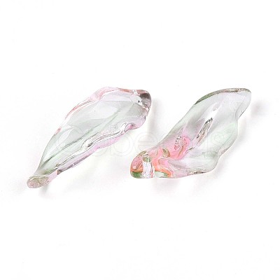 Baking Paint Transparent Glass Pendants DGLA-N014-02D-1