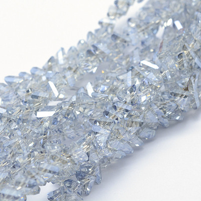 Electroplate Glass Beads Strands EGLA-J143-B-PL01-1