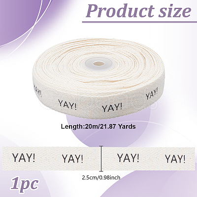 Polycotton Ribbon OCOR-WH0036-36-1