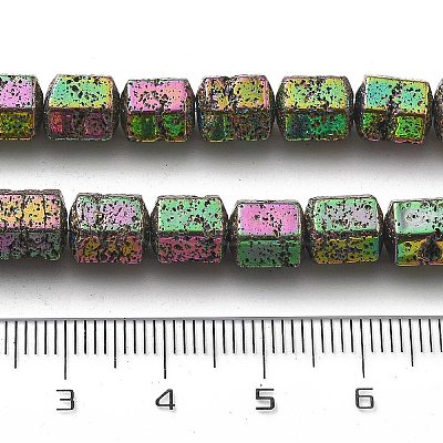 Electroplated Natural Lava Rock Beads Strands G-A251-A01-01K-1