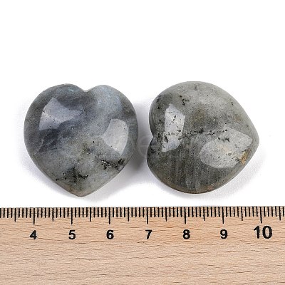 Natural Labradorite Heart Love Palm Worry Stone G-H268-F02-C-A-1