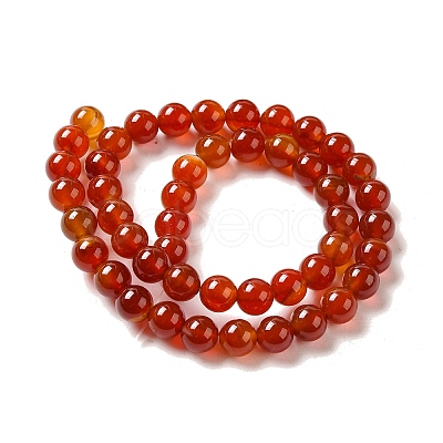 Natural Carnelian Beads Strands X-G-G390-8mm-03-1