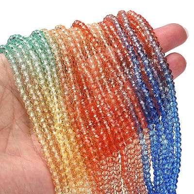 Transparent Painted Glass Beads Strands LS-DGLA-A034-T3mm-A02-1