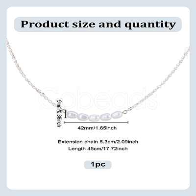 1Pc Zinc Alloy & ABS Plastic Imitation Pearl Round Pendant Necklaces NJEW-LP0009-40S-1