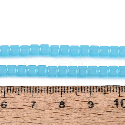 Imitation Jade Glass Beads Strands GLAA-N065-4x4mm-B03-1