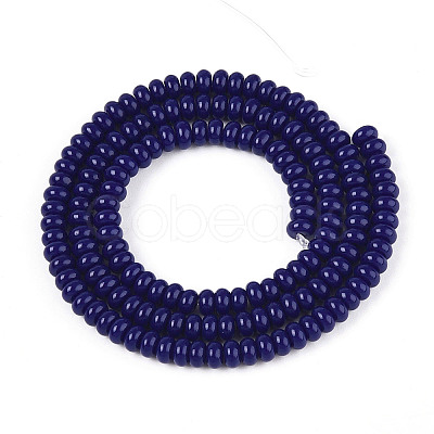 Opaque Solid Color Glass Beads Strands GLAA-ZX008-4mm-18P-1