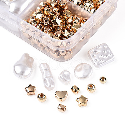 DIY 10 Style ABS & Acrylic Beads Jewelry Making Finding Kit DIY-N0012-06-1