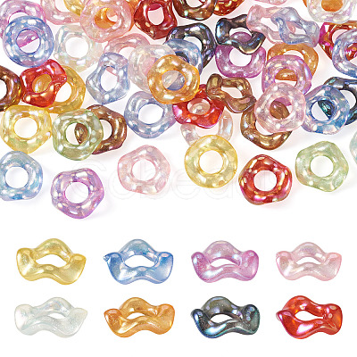 Plated UV Transparent Acrylic Beads FIND-TAC0035-52-1