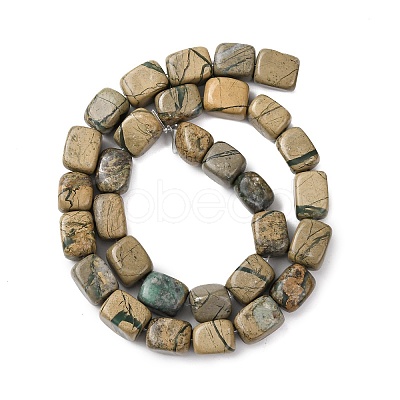 Natural Green Dragon Veins Beads Strands G-D098-D01-1