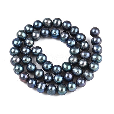 Natural Cultured Freshwater Pearl Beads Strands PEAR-N013-08H-1