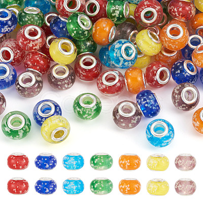 Glow In The Dark Handmade Luminous Style Lampwork Large Hole European Beads LPDL-BT0001-01-1