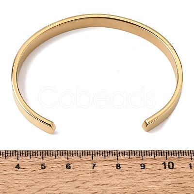 304 Stainless Steel Plain Open Cuff Bangles for Women SA-CBAC920-08G-1