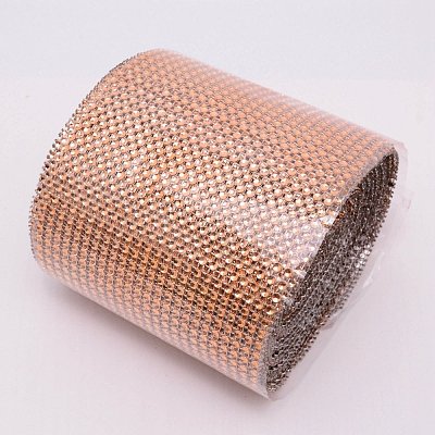 24 Rows Plastic Mesh Rhinestone Trimming DIY-WH0183-43B-1