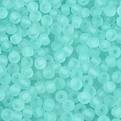 FGB Frosted Transparent Glass Seed Beads SEED-N013-02A-10-1
