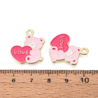 Valentine's Day Alloy Enamel Pendants ENAM-T023-16B-1