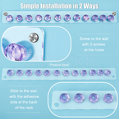 2Pcs 2 Colors Acrylic Jewelry Display Hanger Rack AJEW-PH0002-59-1