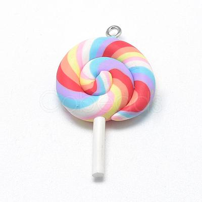 Handmade Polymer Clay Big Pendants CLAY-Q240-007K-1