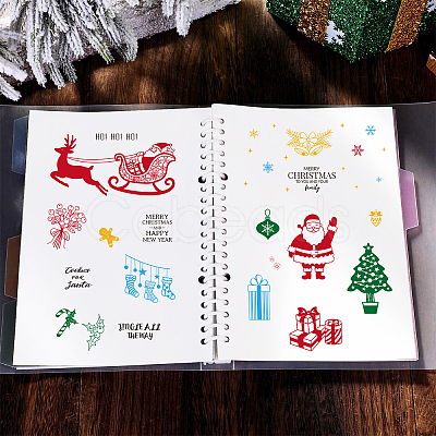 9 Sheets 9 Style Festival & Animal & Word Pattern PVC Plastic Stamps DIY-GL0002-68-1