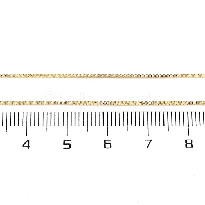 Brass Box Chain Necklaces for Women NJEW-D302-41G-1
