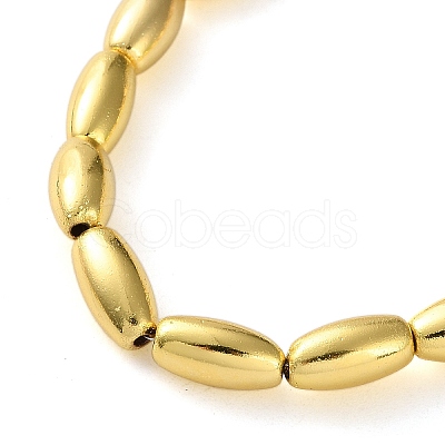 Electroplated Synthetic Magnetic Hematite Beads Strands G-Q1009-E02-6x12mm-1