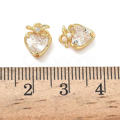 Brass Micro Pave Cubic Zirconia Pendants KK-A281-20G-02-1