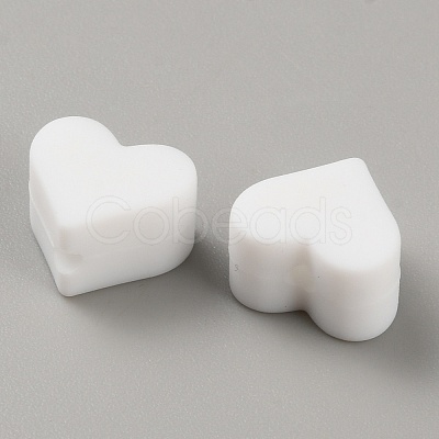 Heart Food Grade Eco-Friendly Silicone Beads LS-SIL-WH0013-56A-1