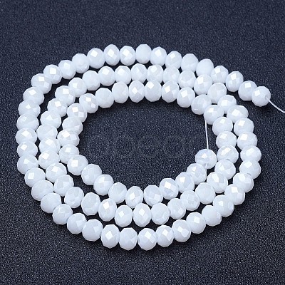 Electroplate Glass Beads Strands EGLA-A034-P2mm-B18-1