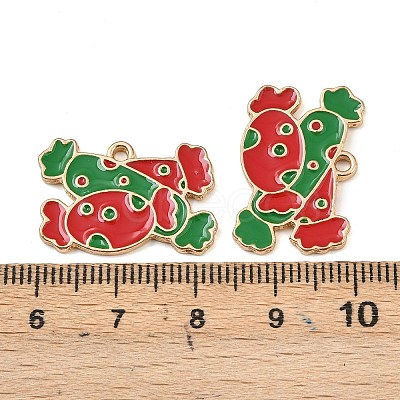Christmas Alloy Enamel Pendants ENAM-I081-01KCG-09-1
