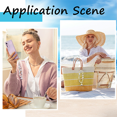 DIY Ocean Theme Acrylic & Glass Mobile Phone Strap Making Kits DIY-SC0028-39-1