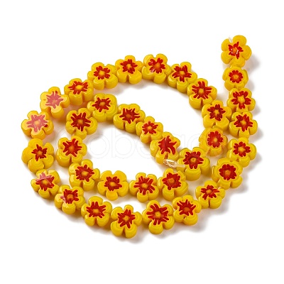 Handmade Millefiori Lampwork Beads Strands LAMP-G164-03E-1