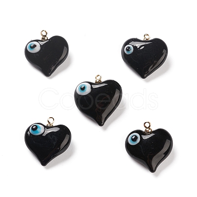 Handmade Evil Eye Lampwork Pendants LAMP-M015-03-1