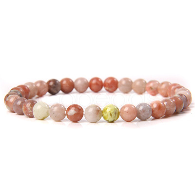 Synthetic Mookaite Round Beaded Stretch Bracelet SF8562-22-1-1