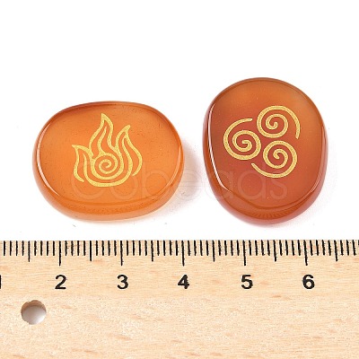 4Pcs 4 Styles Natural Carnelian Display Decorations G-F786-02B-02-1