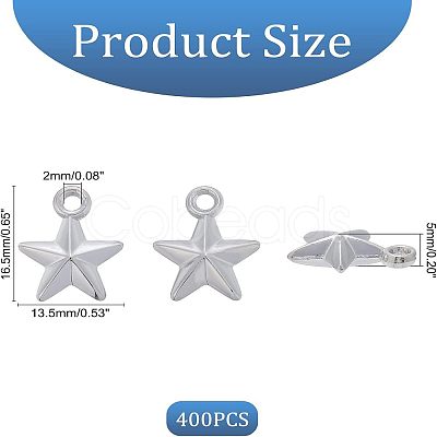 400Pcs Plating ABS Plastic Pendants KY-FH0001-16-1