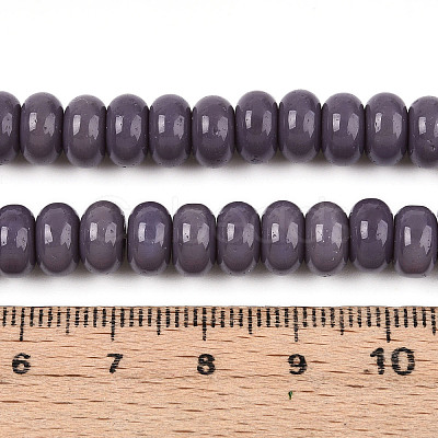 Opaque Solid Color Glass Beads Strands GLAA-ZX008-8mm-18S-1